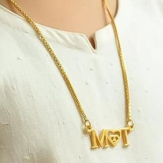 Customizable Personalized Gold-Plated Initials Necklace - Premium Edition