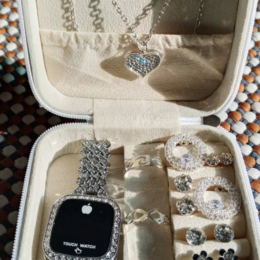 The Royal Sparkle Jewelry & Touch Watch Organizer Set