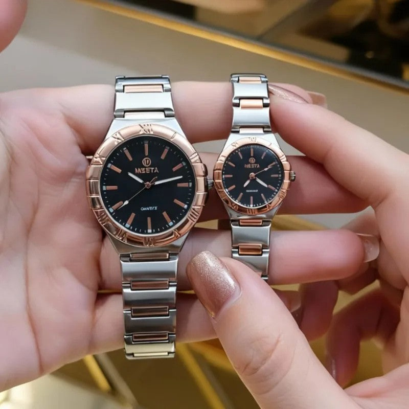 MSETA Premium Couple Watch Set - Two-Tone Edition
