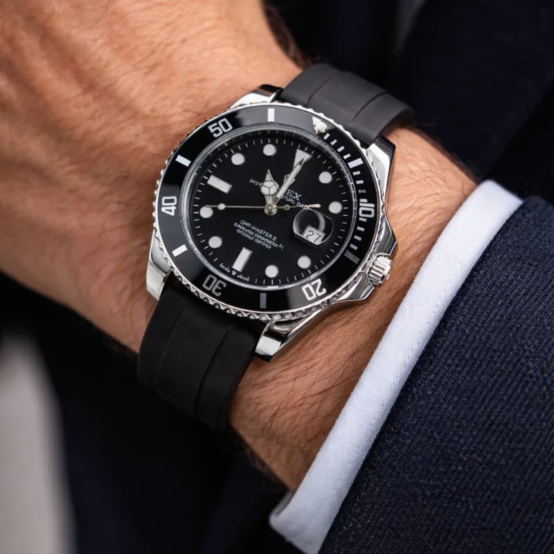 Rolex Submariner GMT-Master II Date - Premium Midnight Black Edition Free Delivery