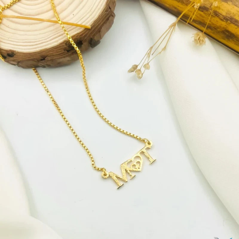 Customizable Personalized Gold-Plated Initials Necklace - Premium Edition