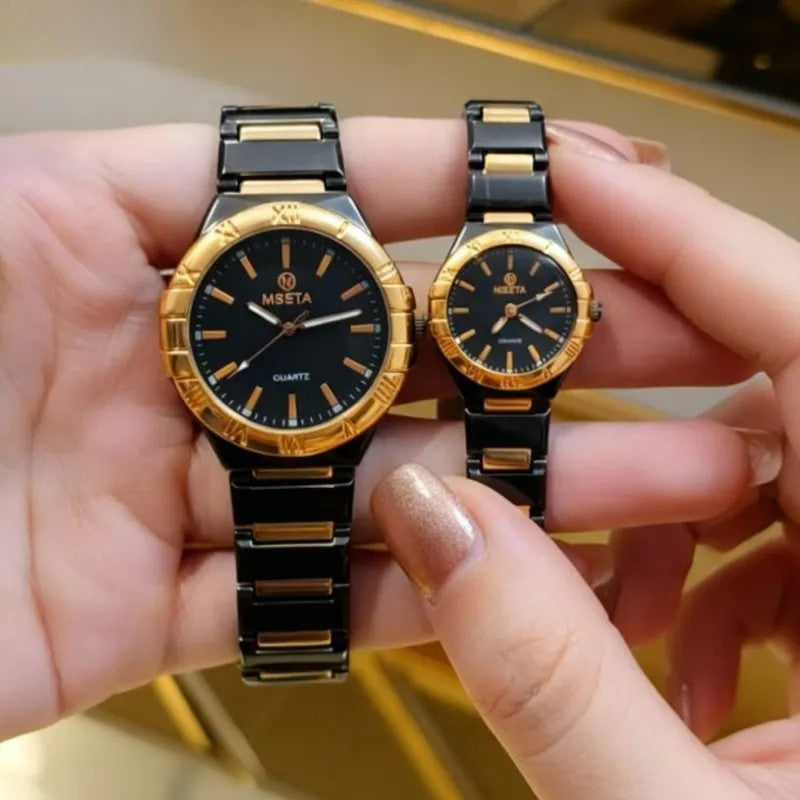 MSETA Premium Couple Watch Set - Two-Tone Edition