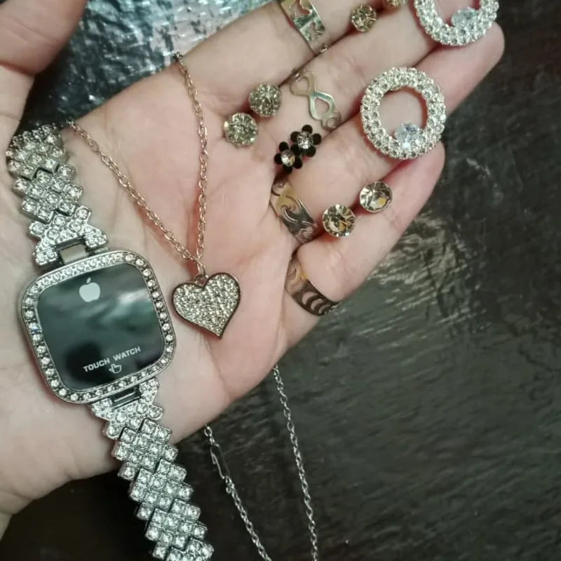 The Royal Sparkle Jewelry & Touch Watch Organizer Set