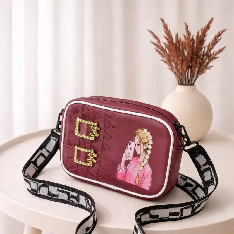 Mini Fiber Sling Crossbody Bag in Cartoon Jelly for Kids (Waterproof) ____ Delivery Free