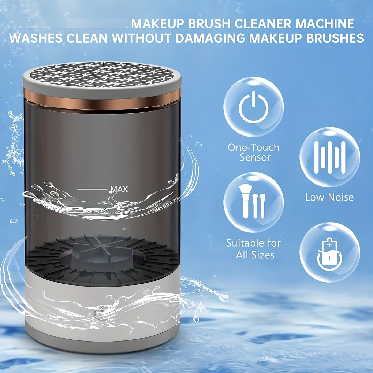 Premium Automatic Makeup Brush Cleaner - Spa Edition