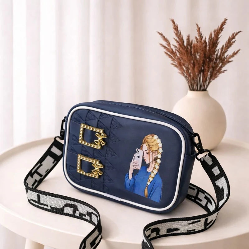 Mini Fiber Sling Crossbody Bag in Cartoon Jelly for Kids (Waterproof) ____ Delivery Free