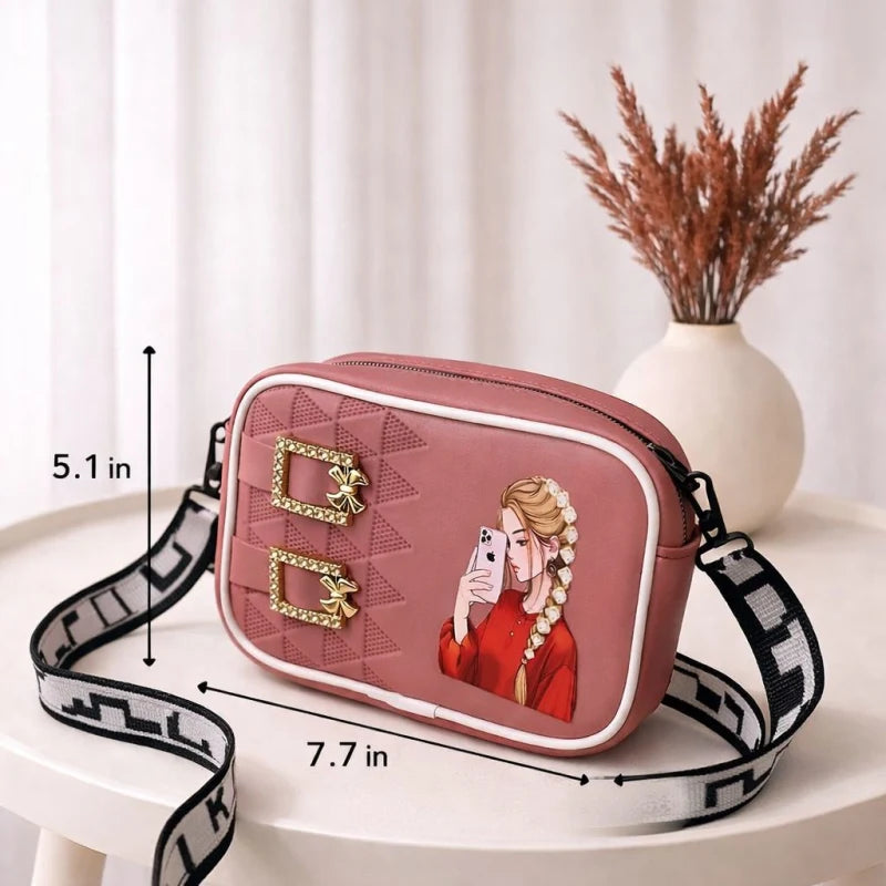 Mini Fiber Sling Crossbody Bag in Cartoon Jelly for Kids (Waterproof) ____ Delivery Free